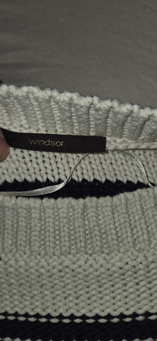 Windsor Maglioni & Felpe: Windsor Strickpullover, Gr. 40-44 , creme/marine - Neu – Nuovo (secondo la descrizione) da Busswil BE venduto da Angy1974 3
