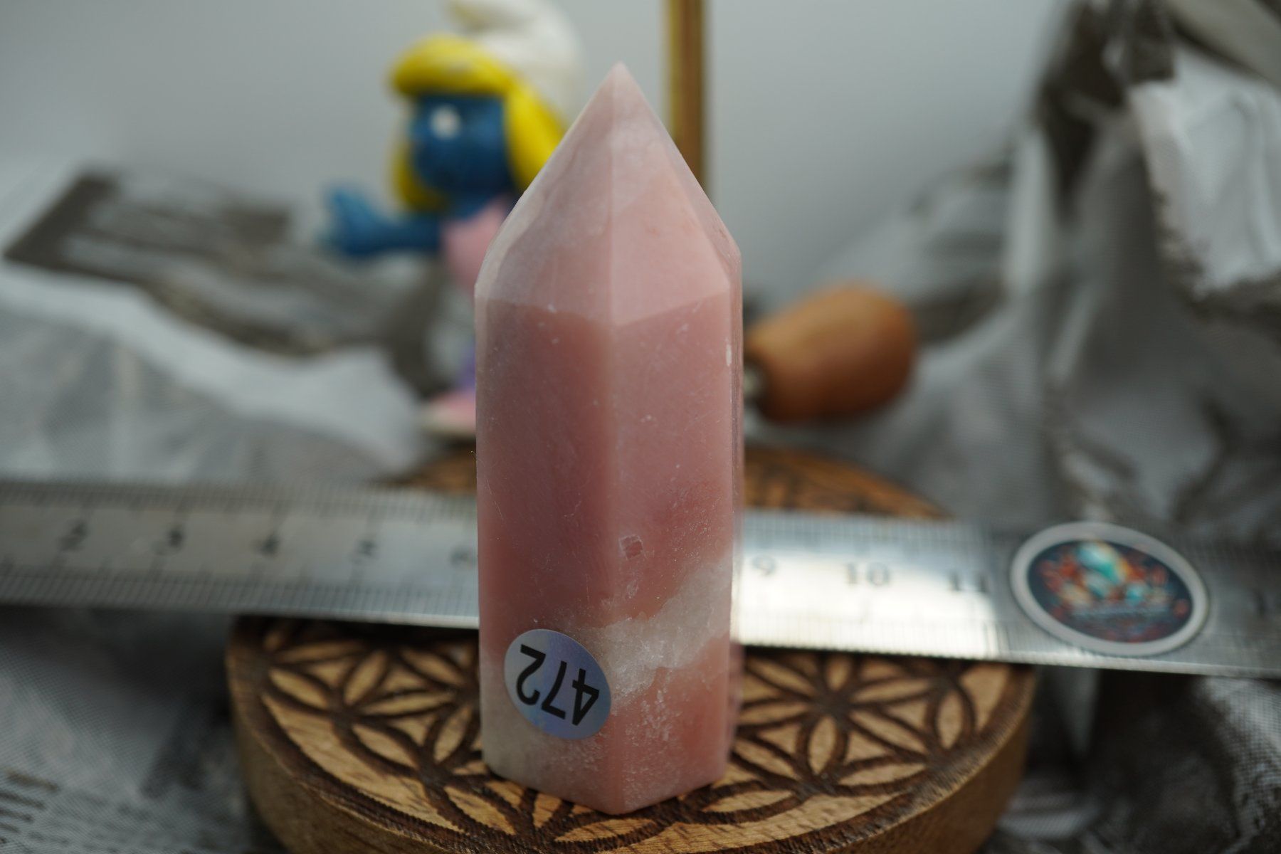 Mineralien & Heilsteine: Rosa Opal Peru   Spitze    6.5cm x 2,5cm – Neu und originalverpackt aus Eschenbach SG von topstone