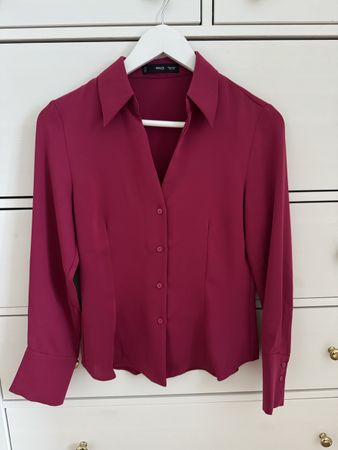 Elegante Mango Bluse, Grösse XS, magenta