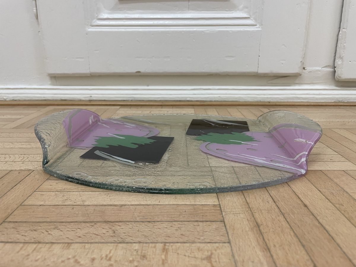 Servierplatten: 80s Design Glas Serviertablett vintage Design Glasplatte – Gebraucht aus Zürich von Vintagewiesel 5