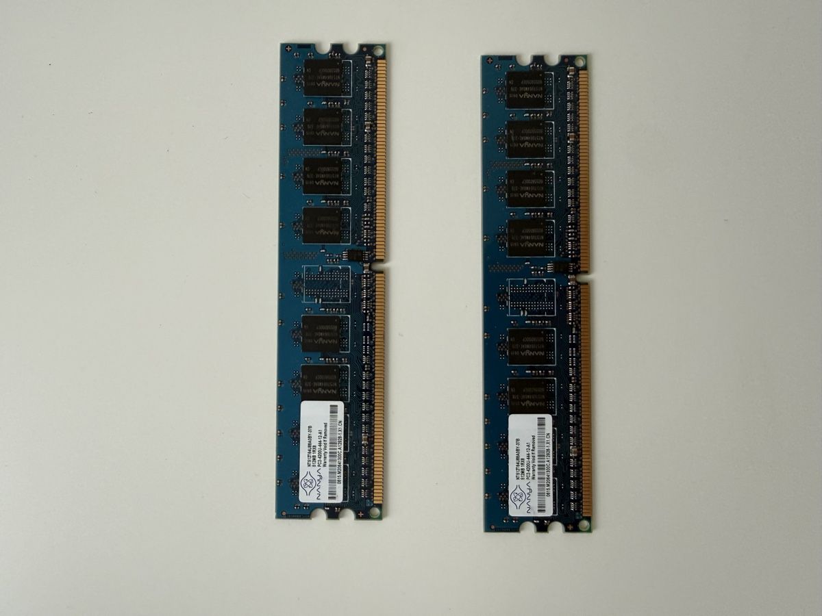 Mémoires / RAM: 2x Nanya 512MB RAM DDR2 Memory Modules – D'occasion à Genève par ali_5msd