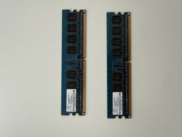 2x Nanya 512MB RAM DDR2 Memory Modules