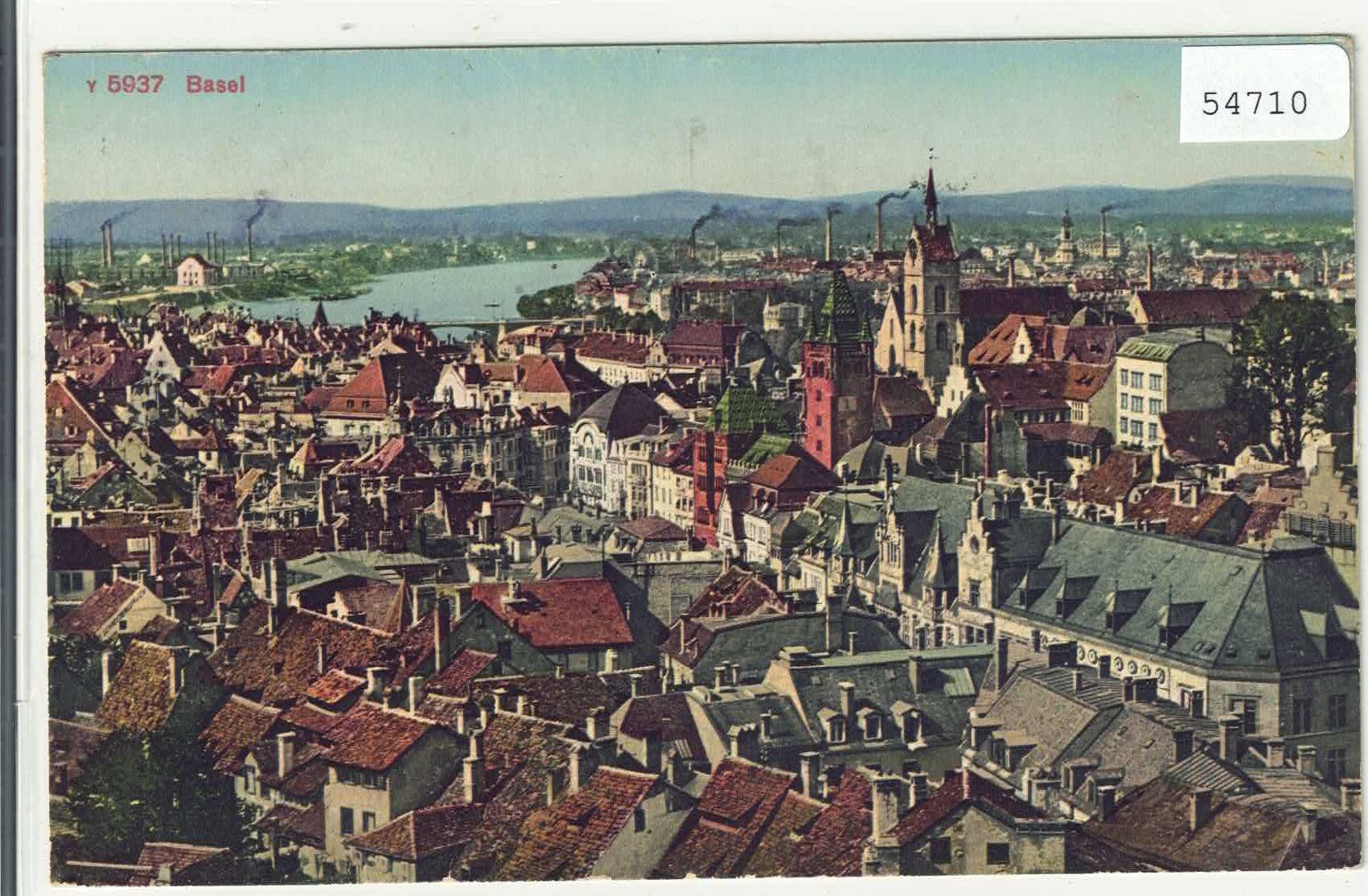 Cartoline postali: Über den Dächern von Basel - Litho – Usato da Ettingen venduto da Kartenplanet