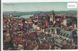 Über den Dächern von Basel - Litho