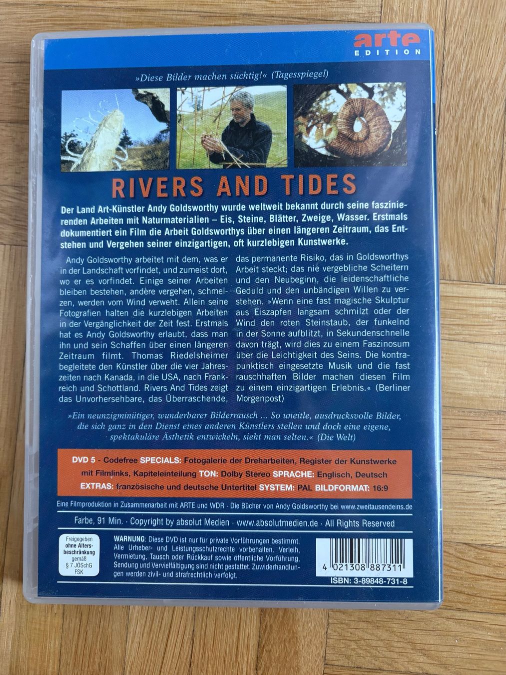Tutti i DVDs: Rivers and Tides - DVD – Usato da Zürich venduto da Malcom 2