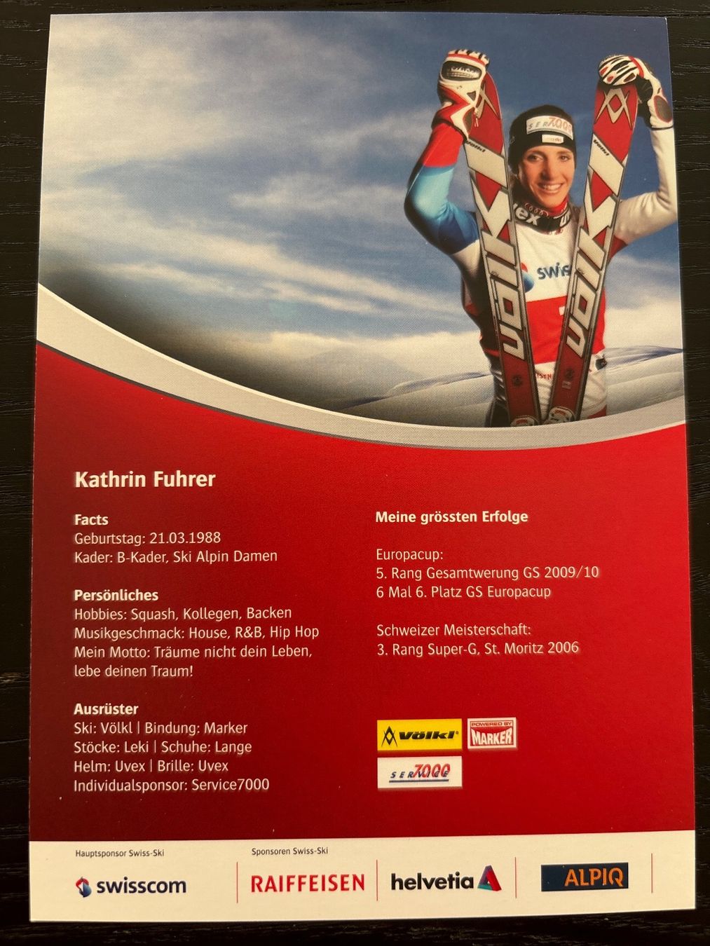 Autographes: Kathrin Fuhrer – D'occasion à Uetendorf par hoisle 1