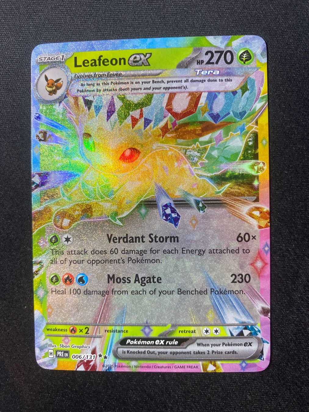 Pokémon Carte collezionabili: Leafeon ex 6 - Folipurba ex - Prismatic Evolutions - EN – Nuovo (secondo la descrizione) da Hausen AG venduto da Shrade