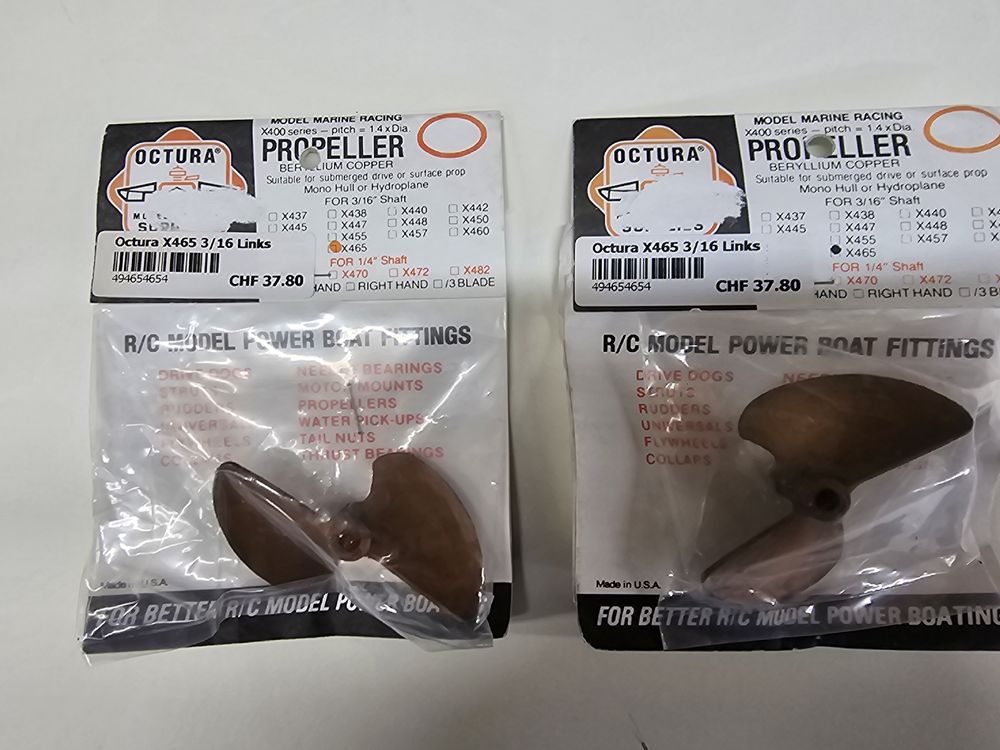 Octura Schiffspropeller Set 6 (Neu und originalverpackt) in Rüti für ...