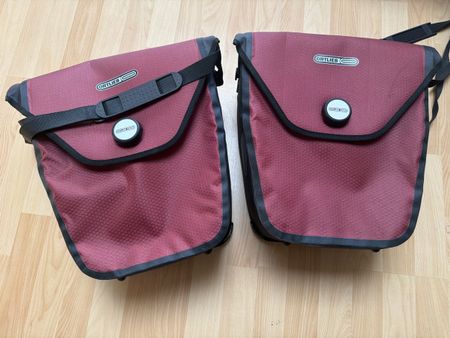Ortlieb Velo-Roller Fahrradtaschen Paar Rot