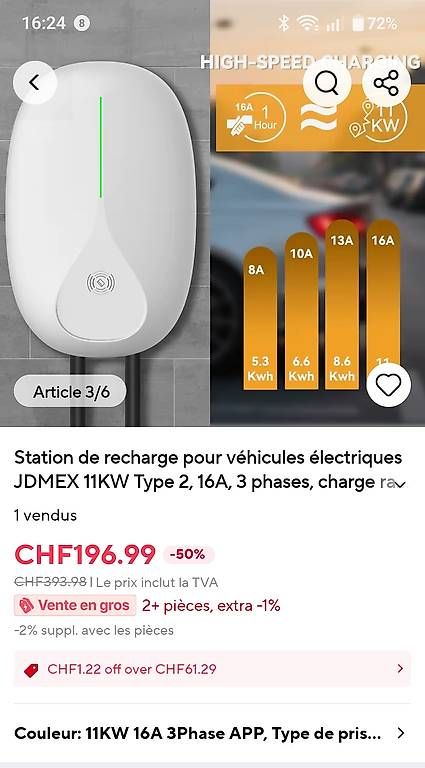 Caricabatterie: Chargeur véhicule électrique – Usato da St-Prex venduto da Tadani1162 3