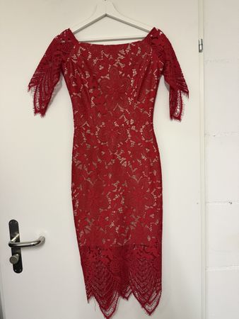 Spitzenkleid Fervente in Rot
