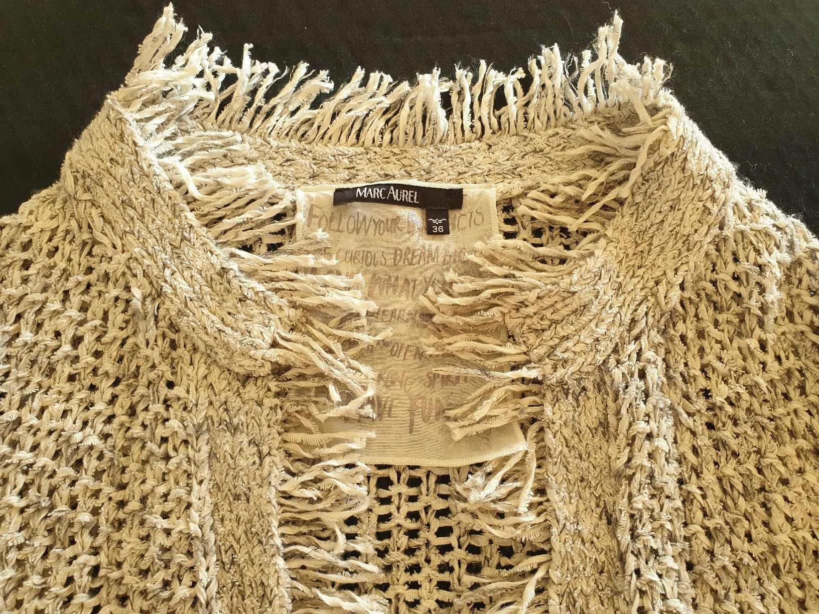 Bolero: Marc Aurel Strickjacke, Grösse 36 / s, mit Fransen – Usato da Weggis venduto da sil88