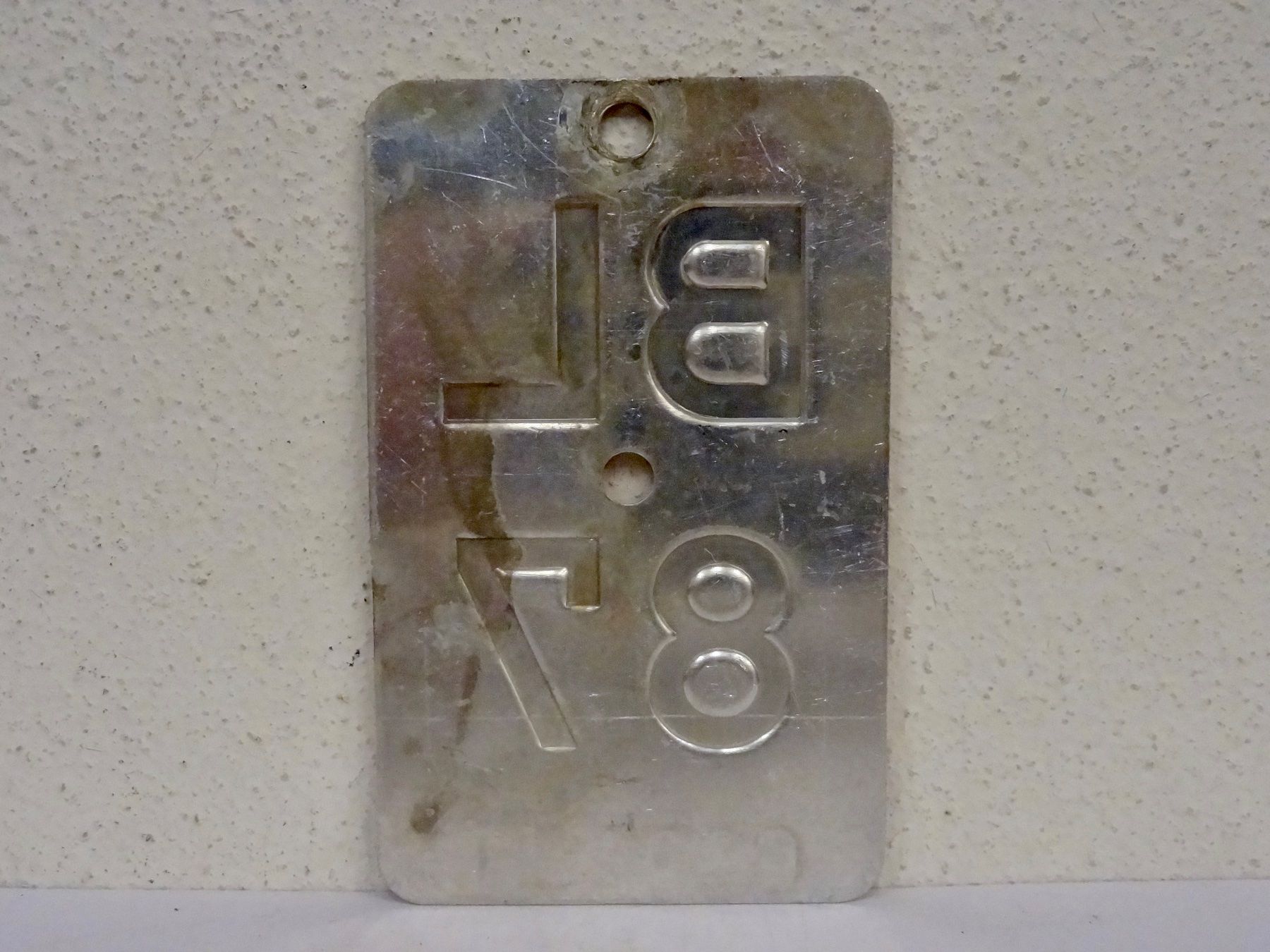 Schilder: BL 87 VELONUMMER - FAHRRADSCHILD – Gebraucht aus Kerzers von zimmergruen 1