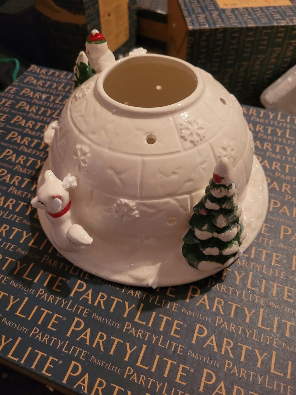 Partylite Portacandele: Partylite Iglu Kerzenhalter Winterdeko, neu – Nuovo e nell'imballaggio originale da Weingarten-Kalth venduto da Angela0124 1