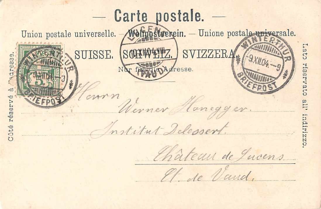 Cartoline postali: Gruss aus WINTERTHUR 1904 – Usato da Winterthur venduto da SchatzchischtliWinti 1
