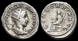Gordian III, 238–244 n. Chr. Silber-Antoninian
