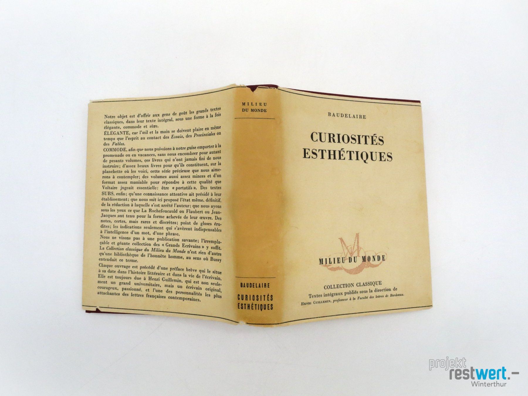Libri: CHARLES BAUDELAIRE -  Curiosités esthétiques – Usato da Winterthur venduto da Restwert_Winterthur 2