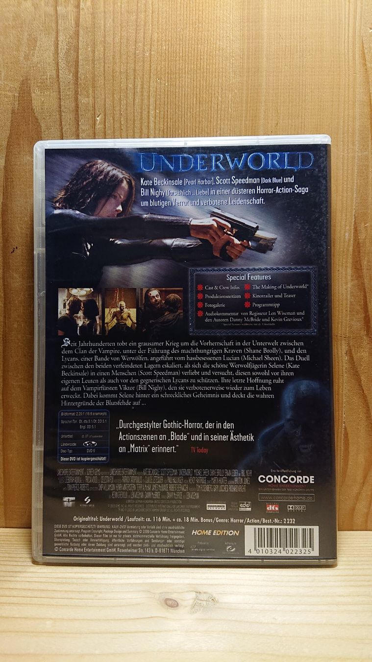 Tous les DVDs: UNDERWORLD DVD mit Kate Beckinsale – D'occasion à Wilderswil par Exebub 1