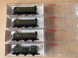 4x Fleischmann 8694 + 8695 Personenwagen SNCF