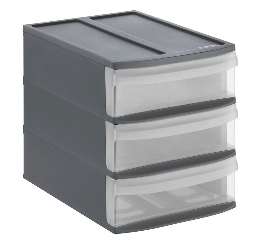 Schubladenbox Rotho SYSTEMIX TOWER S, 3 geschlossene Schübe | Kaufen ...