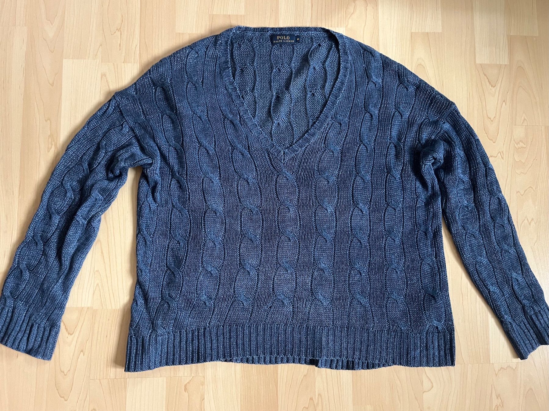 Ralph Lauren Maglioni & Felpe: Ralph Lauren: Pullover, V-Neck, 100% Leinen, oversized, M L – Usato da Luzern venduto da ellitussi