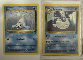 Pokemon Cards Seel and Dewgong 1999 Base Set