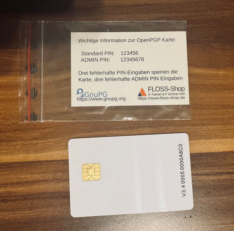 OpenPGP SmartCard v3.4 (Neu und originalverpackt) in Brugg AG für CHF 1 ...
