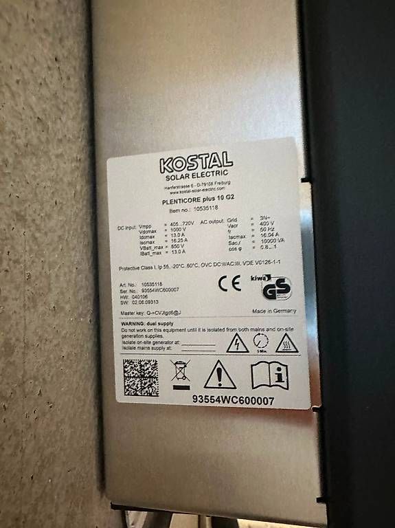 Wechselrichter: Kostal Wechselrichter PLENTICORE Plus 10 G2 – Gebraucht aus Wildegg von Solarenergie_Kueng 2