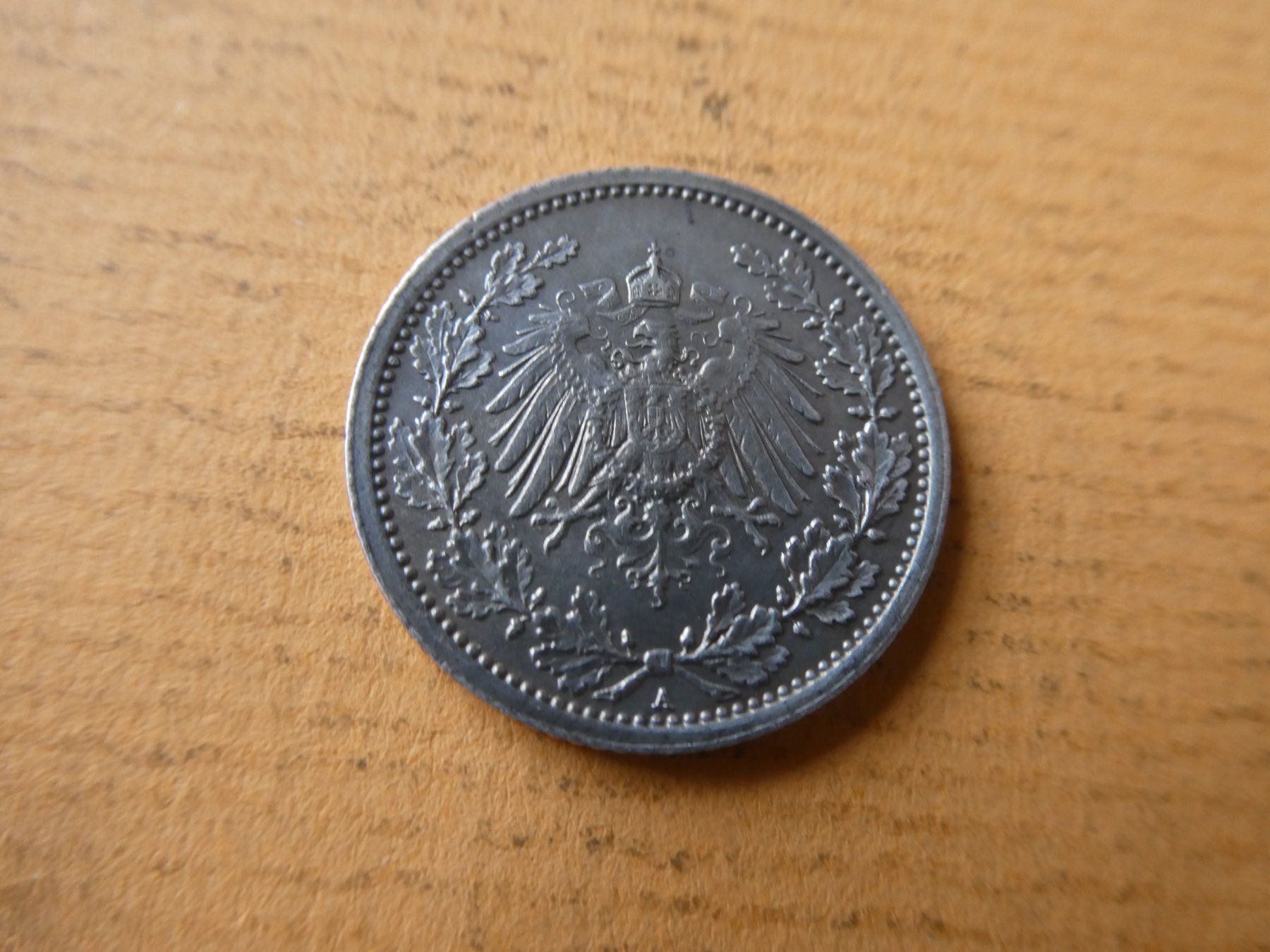Alle Münzen: Dt. Reich 1915 A, 1/2 Silbermark – Gebraucht aus Hinterforst von Rohusri 1