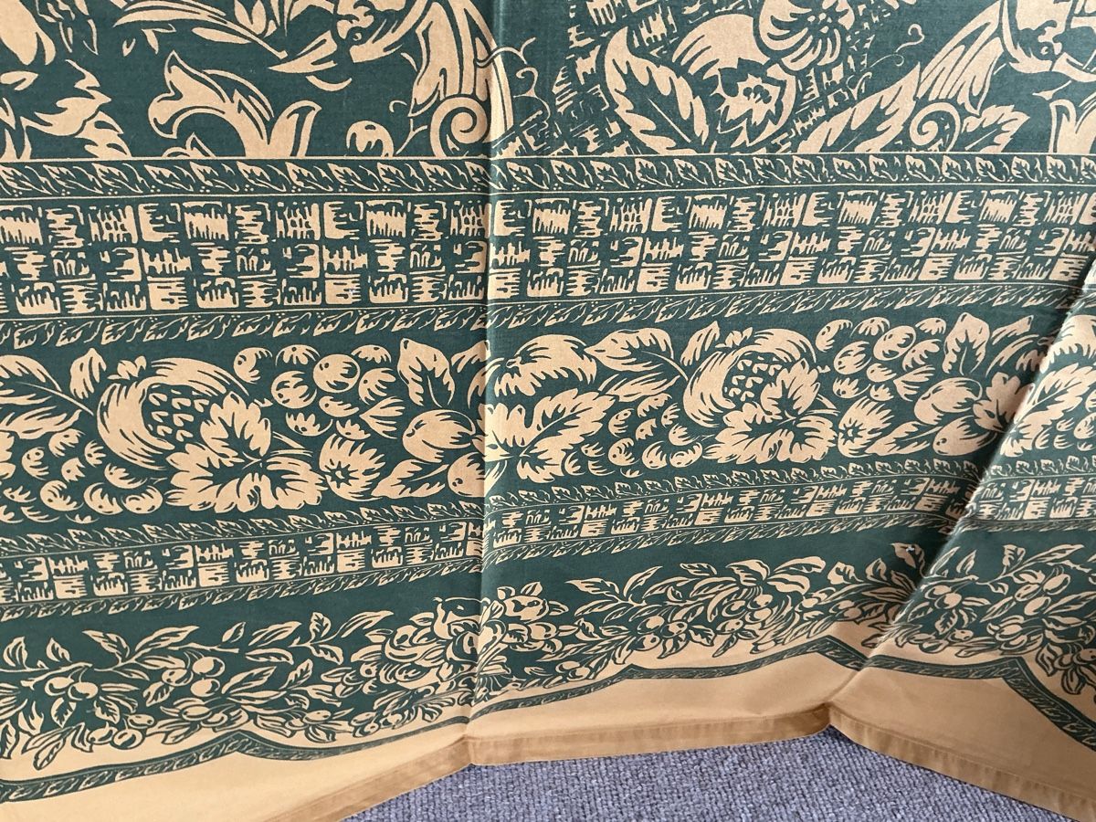 Coperte: Tischdecke oder Bettüberwurf oliv und goldfarben – Nuovo (secondo la descrizione) da Schönenwerd venduto da simca04 3