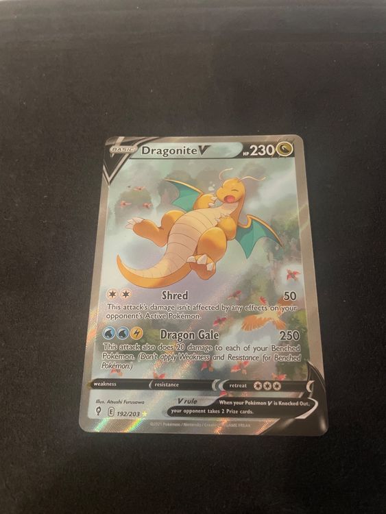 Pokemom Dragonite V Full Art 192 203 Acheter Sur Ricardo