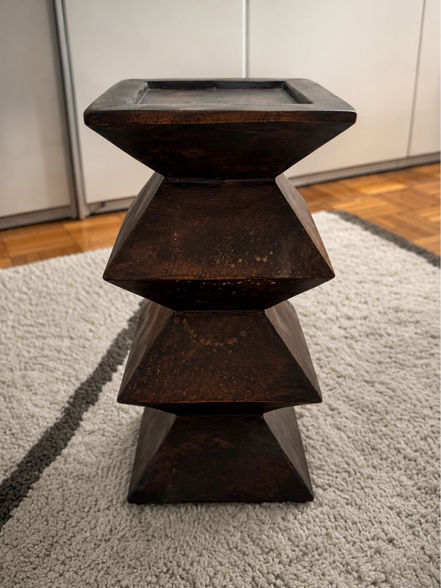Sculture & Statue: Sculptural Wooden Candle Stand – Usato da Zürich venduto da Curated.Chapters