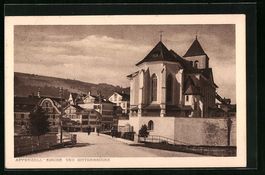 AK Appenzell, Kirche und Sitterbrücke