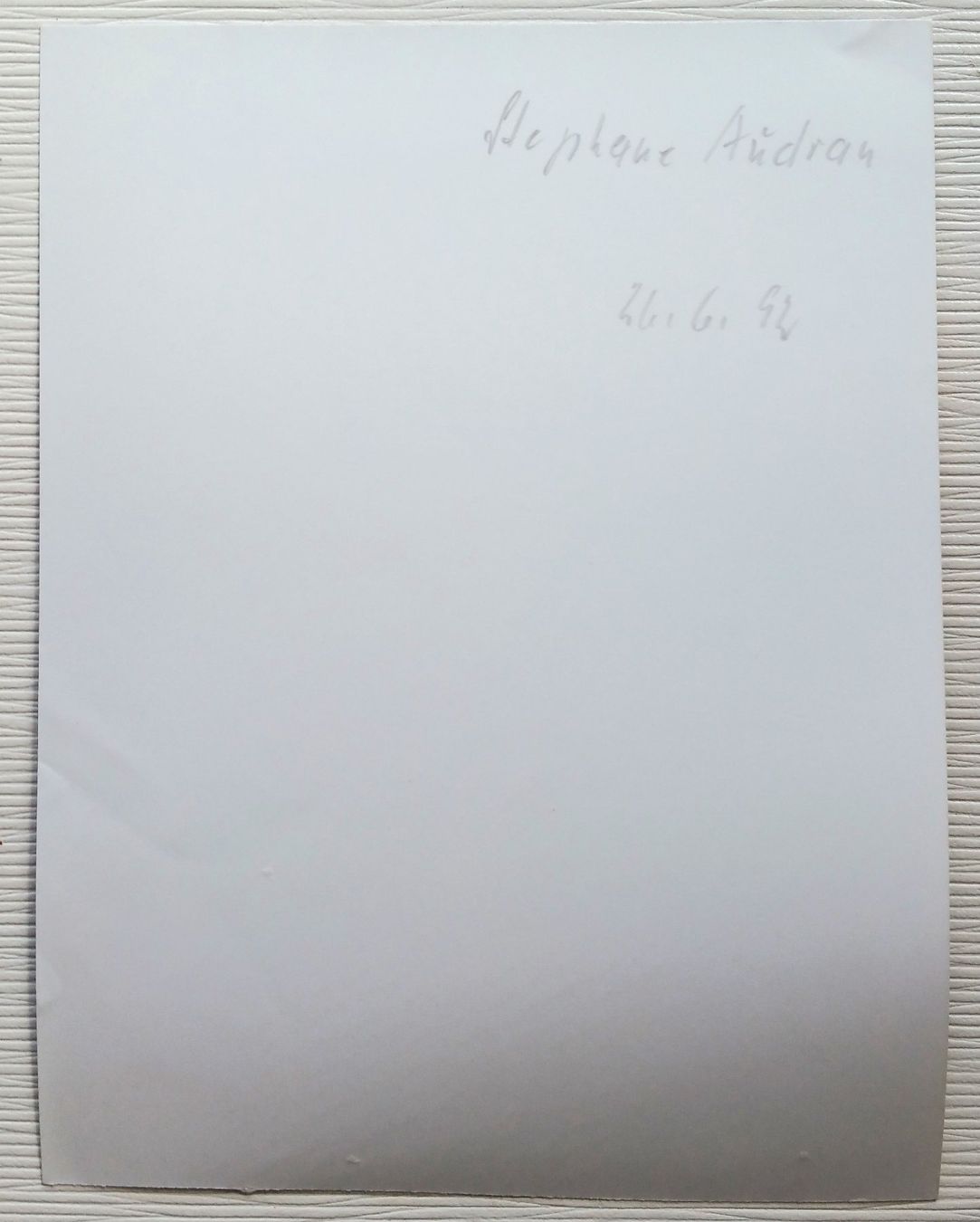 Autografi: Stéphane Audran, signiertes Original-Autogramm, 1992 – Usato da Oberriet SG venduto da Manick 1