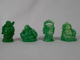 4 Laughing Buddha Figuren (Budai)