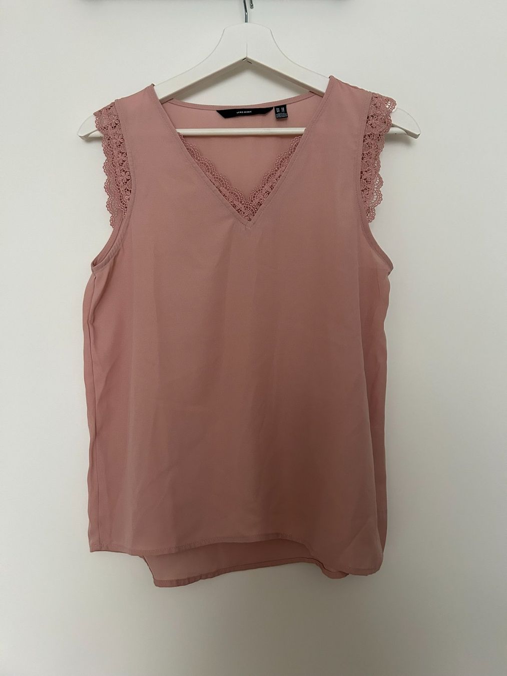 Camicette: Rosa ärmellose Bluse mit Spitze – Nuovo (secondo la descrizione) da Blumenstein venduto da klarsicht_91