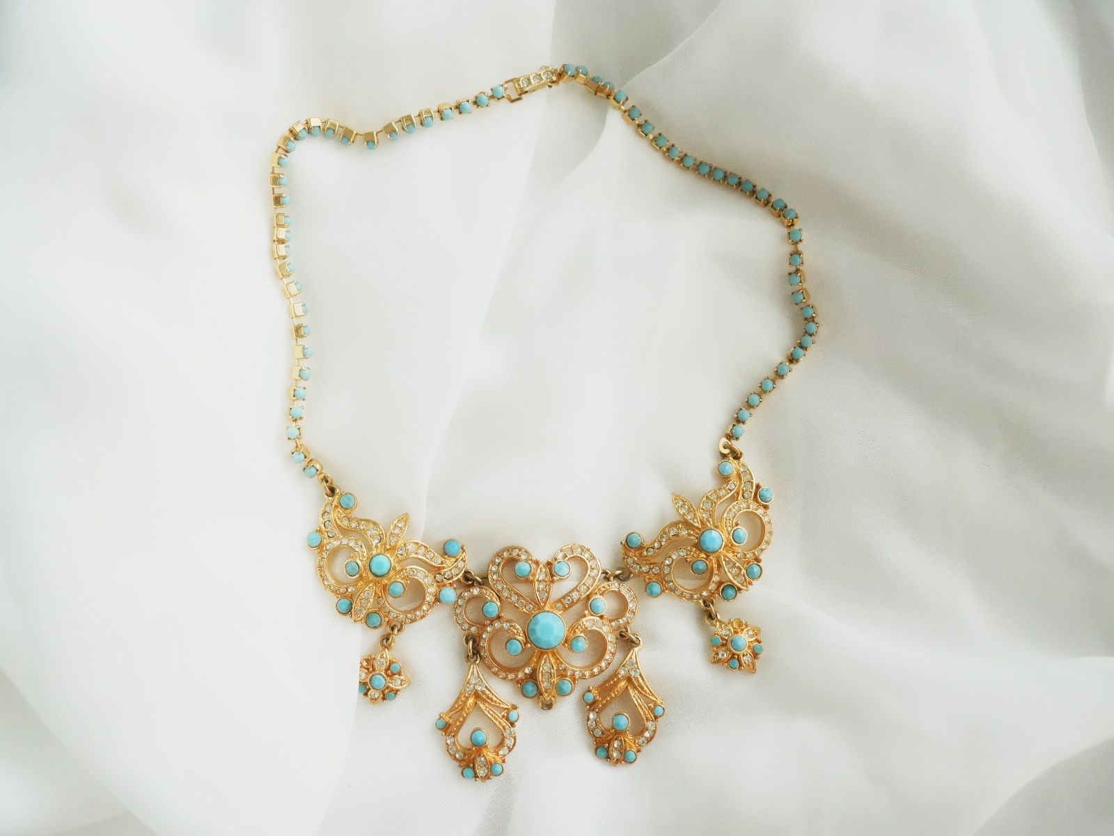 Autres bijoux: Statement Collier Vintage Türkis Strass – D'occasion à Volketswil par HeredisAntiques 3