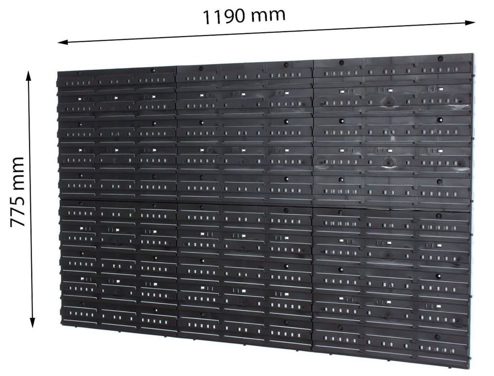 Wandregal 772 X 780 Mm Lagersystem 24 Stapelboxen Mit Deckel Schwarz