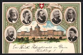 Litho Bern, Bundespalast, Porträrts der