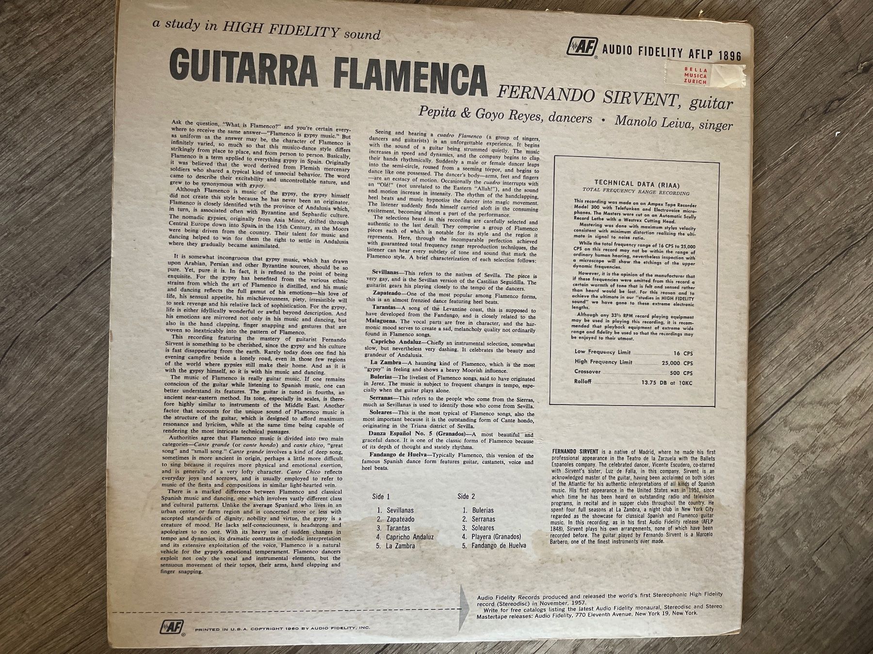 Schallplatten: M22/Fernando Sirvent Gitarre Flamenca – Gebraucht aus Frutigen von Philippe_jsp 1