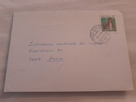 Rare Enveloppe avec timbre Helvetia 50 - Cachet 25.7.90!