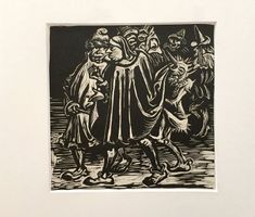 Ernst Barlach Original Holzschnitt "Der Proktophantasmist"