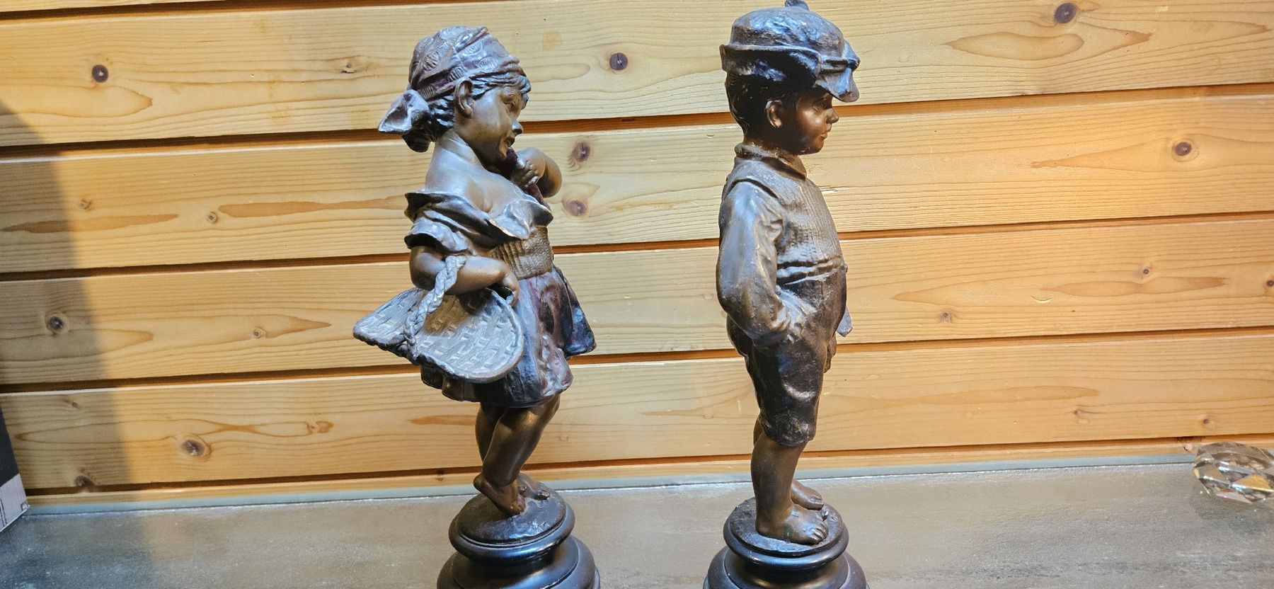 Statuette: Antike Bronzefiguren Kinderpaar – Usato da Bözberg venduto da L-G 3