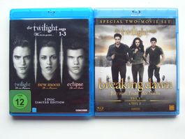Die Twilight Saga Collection1-3 & Breaking Dawn 1+2 (Bluray)