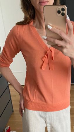 Tara Jarmon S-M Wolle Pullover Orange