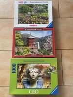 3x Puzzle 1000 Teile Landschaftsmotive