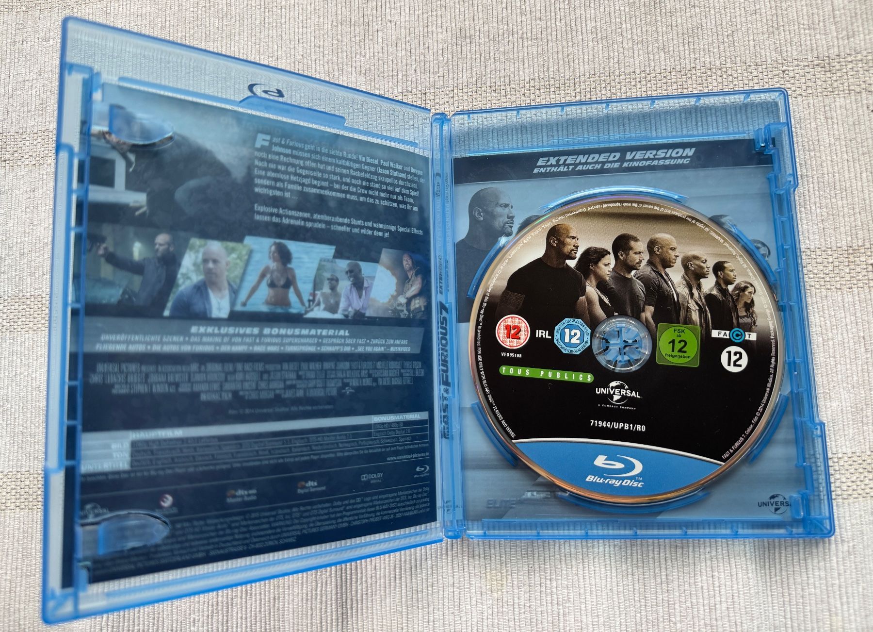 Tutti i DVDs: Fast & Furious 7 - Extended Version [Blu-ray] – Usato da Arbon venduto da drs64 2