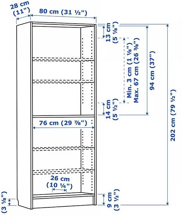 Ikea Regale: BILLY Bücherregal, schwarz Eichenachbildung, 80x28x202 cm – Gebraucht aus Obergerlafingen von audi991 1