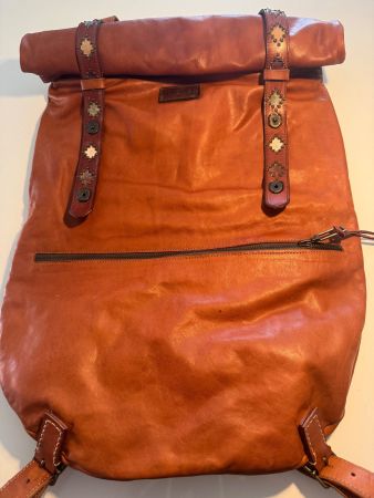 Original DUKES Finest Artisan Leder-Rolltop-Rucksack