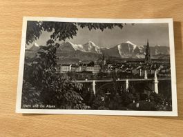 Vintage Ansichtskarte von Bern und den Alpen, Top Zustand!